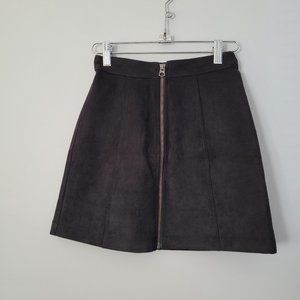 Wilfred Free Zip Front Mini Skirt Faux Suede